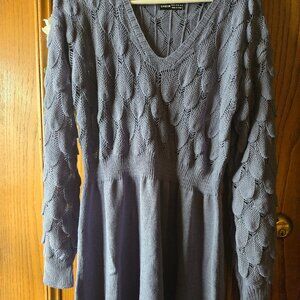 Shein dusty blue sweater dress